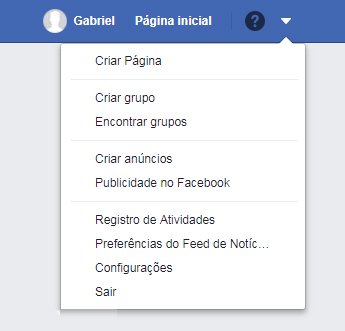 Configurações do perfil do Facebook