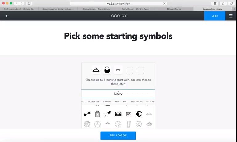 Logojoy - app para criar logomarca