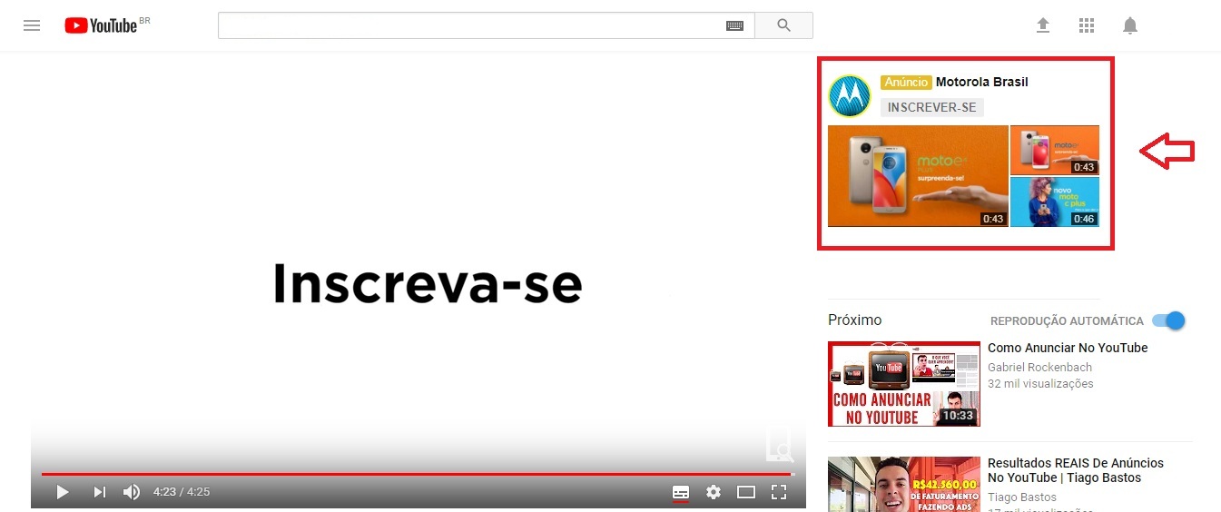 Anúncios Google e Youtube - Gráfico