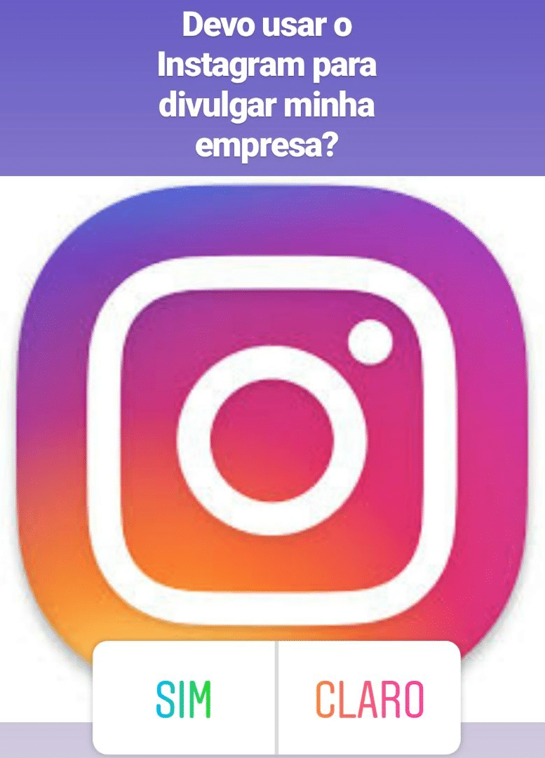 Enquete da atualização do Instagram