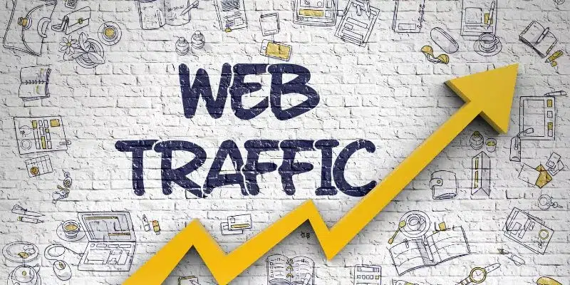 Papel de parede escrito "web traffic", tráfego online em inglês