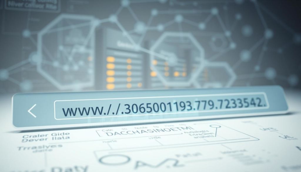 A detailed blueprint of a modern URL structure, showcasing the key components that enable trackable and measurable online campaigns. The foreground depicts a sleek, minimalist URL scheme with distinct sections highlighting the domain, subdomain, path, and query parameters. The middle ground features an abstract data visualization, representing the flow of analytical data collected from the trackable URL. The background subtly blends server-side elements, network protocols, and digital analytics imagery to convey the technical underpinnings of an effective trackable URL. The lighting is soft and directional, creating depth and emphasizing the architectural nature of the URL structure. The overall mood is one of precision, efficiency, and data-driven decision-making.