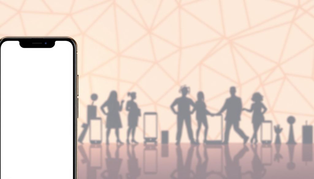 A modern and vibrant mobile interface with a sleek, minimalist design. In the foreground, a stylized mobile device showcases a clean and intuitive user experience, with a focus on responsive design and mobile-first considerations. The middle ground features a dynamic array of mobile device silhouettes, representing the diverse range of mobile platforms and form factors. The background is filled with a subtle gradient of intersecting geometric shapes, conveying a sense of interconnectivity and the ubiquity of mobile technology. Warm lighting casts a soft glow, creating a sense of approachability and user-friendliness. The overall composition captures the essence of "mobile first - acesso móvel - experiência em dispositivos móveis", highlighting the importance of optimizing for the mobile-centric digital landscape.