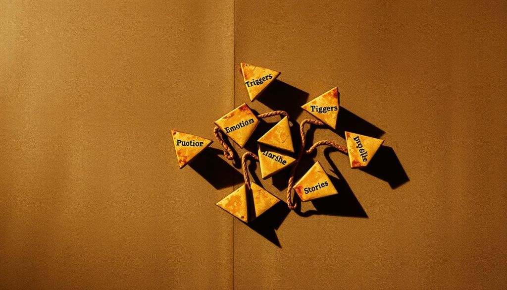 A striking visual representation of the "Six Principles of Contagion" from the book "Contagion" by Jonah Berger. Set against a richly textured, muted background, the foreground features a dynamic composition of interconnected geometric shapes, each representing one of the key principles - social currency, triggers, emotion, public, practical value, and stories. The shapes are rendered in a warm, earthy color palette, emanating a sense of depth and movement, suggesting the concepts' interaction and influence. Dramatic side lighting casts dramatic shadows, adding depth and dimensionality to the design. The overall aesthetic evokes a sense of intellectual contemplation and the power of ideas to spread and take hold.