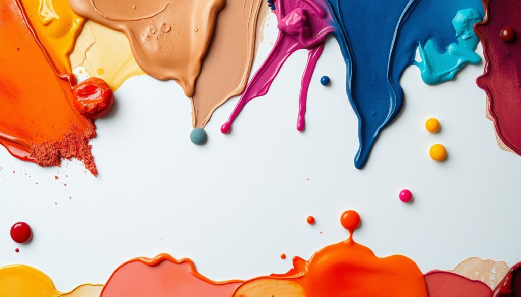A vibrant and harmonious color palette, artfully arranged on a clean, minimalist background. Diverse hues of paint, pigment, and ink flow together in a visually striking composition. Warm and cool tones complement each other, creating a sense of balance and aesthetic unity. The palette is presented in a captivating top-down perspective, with the colors cascading across the frame. Soft, diffused lighting gently illuminates the scene, evoking a mood of creativity, refinement, and thoughtful design. The overall atmosphere is one of artistic inspiration and color theory mastery, perfectly suited to illustrate the section on defining a visual identity's color palette.