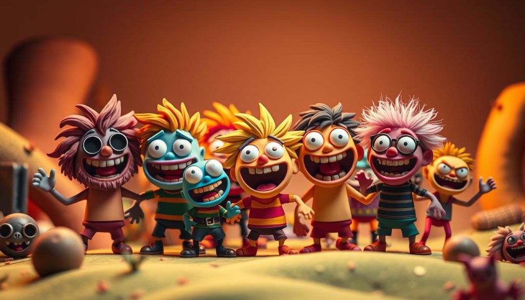 A vibrant, humorous, and lighthearted scene depicting a group of colorful memes coming to life. The memes are the central focus, captured in a dynamic mid-shot composition with a playful, comedic tone. The memes are rendered in a bold, exaggerated style, each with its own distinct personality and expression, creating a visually engaging and entertaining image. The background is a whimsical, imaginative landscape, with subtle details and textures that complement the memes without distracting from them. The lighting is warm and softly diffused, casting a cheerful, inviting glow on the scene. The overall image conveys a sense of joy, humor, and the power of memes to captivate and entertain.