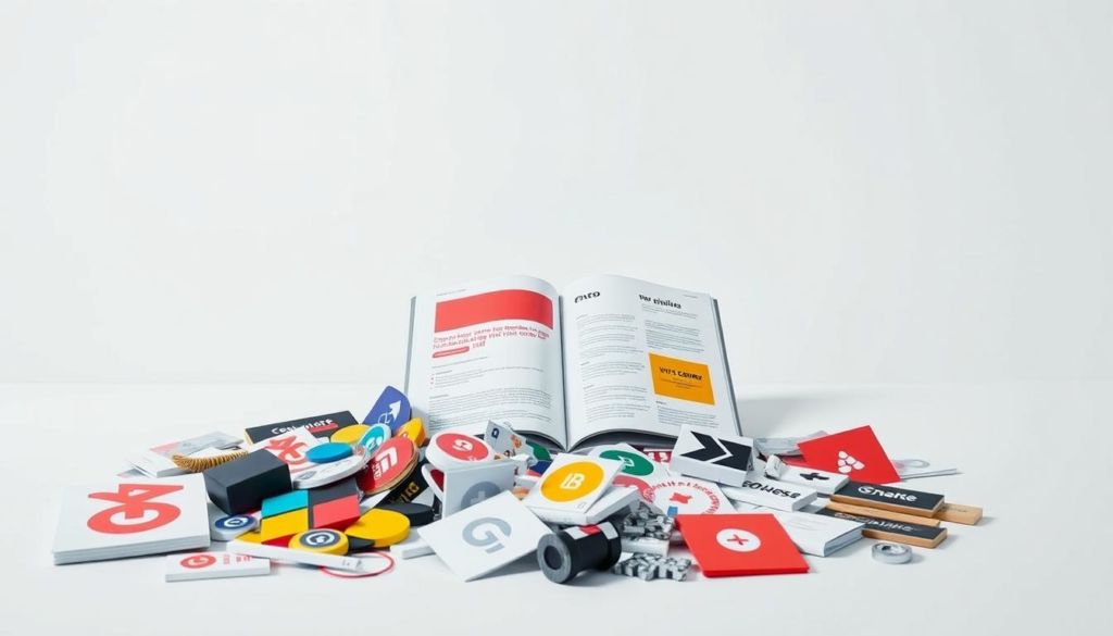A vibrant, minimalist scene depicting common errors in creating a visual identity manual. In the foreground, a jumble of misaligned design elements - an unbalanced logo, conflicting color palettes, and unclear typography. In the middle ground, a crumpled style guide lies open, highlighting the lack of cohesion. The background is a plain, monochromatic expanse, emphasizing the importance of a well-structured, comprehensive brand identity system. Soft, even lighting casts subtle shadows, lending a sense of order and structure to the composition. The overall tone is one of thoughtful consideration, guiding the viewer to recognize the value of a carefully crafted visual identity manual.