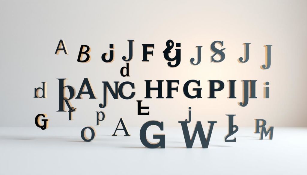 A visually striking typographic study, capturing the essence of legibility and visual harmony. In the foreground, a diverse array of letterforms float in a serene, minimalist space, their intricate details and contrasting weights creating a captivating interplay of positive and negative space. The middle ground features a subtly textured backdrop, hinting at the versatility and adaptability of typography across various media and surfaces. In the distant background, a soft, ambient glow suggests the transformative power of typography in shaping brand identity and communication. Rendered with a precise, crisp aesthetic and balanced composition, the image conveys the profound influence of typography on visual identity.