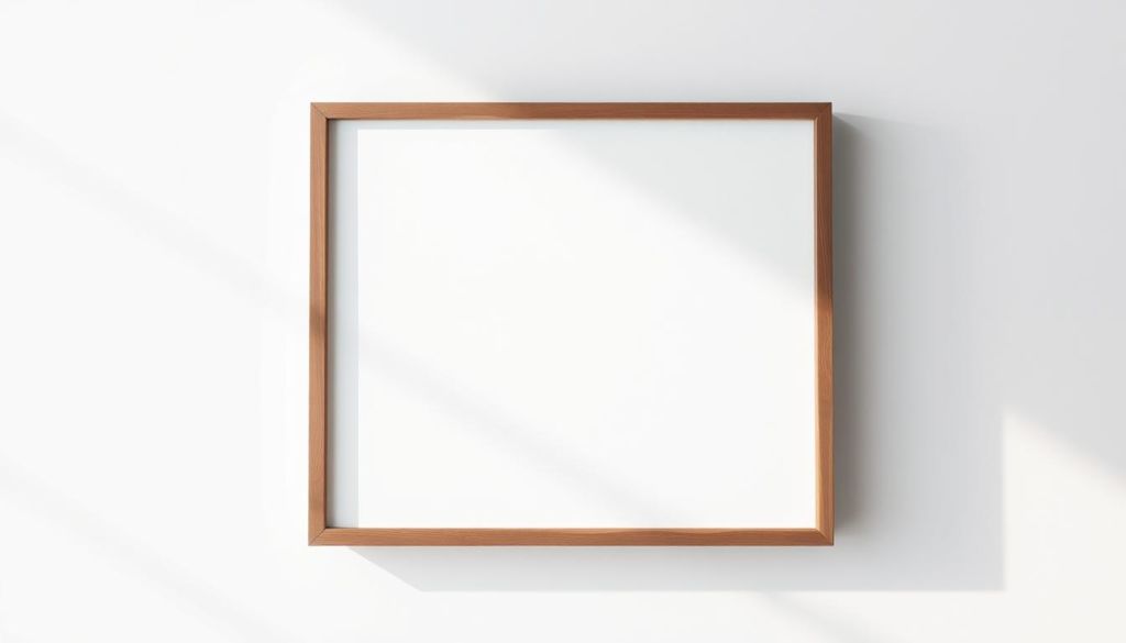 a detailed digital illustration of a canvas, viewed from the top, with a minimalist yet thoughtful design. The canvas occupies the central foreground, with a clean white surface and a simple black wooden frame. The background is a soft, neutral gradient, creating a serene and focused atmosphere. The lighting is natural and diffused, casting subtle shadows that accentuate the texture and materiality of the canvas. The overall composition is balanced and visually appealing, emphasizing the canvas as the primary subject and conveying a sense of simplicity and elegance.