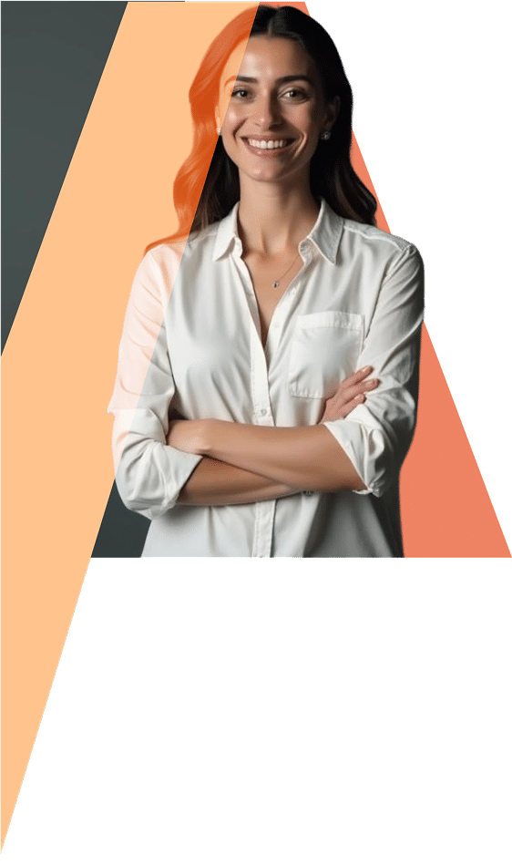 Mulher de branco sorrindo